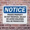 Signmission Private Property Dot No Trespass Solicit OSHA Notice Sign, Plastic, 10in W x 7in L, 2PK OS-2PACK-NS-P-710-L-17828 - alternate 8